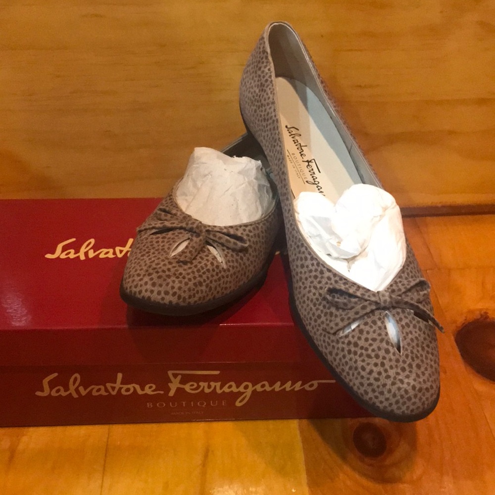 Salvatore Ferragamo printed leather flats